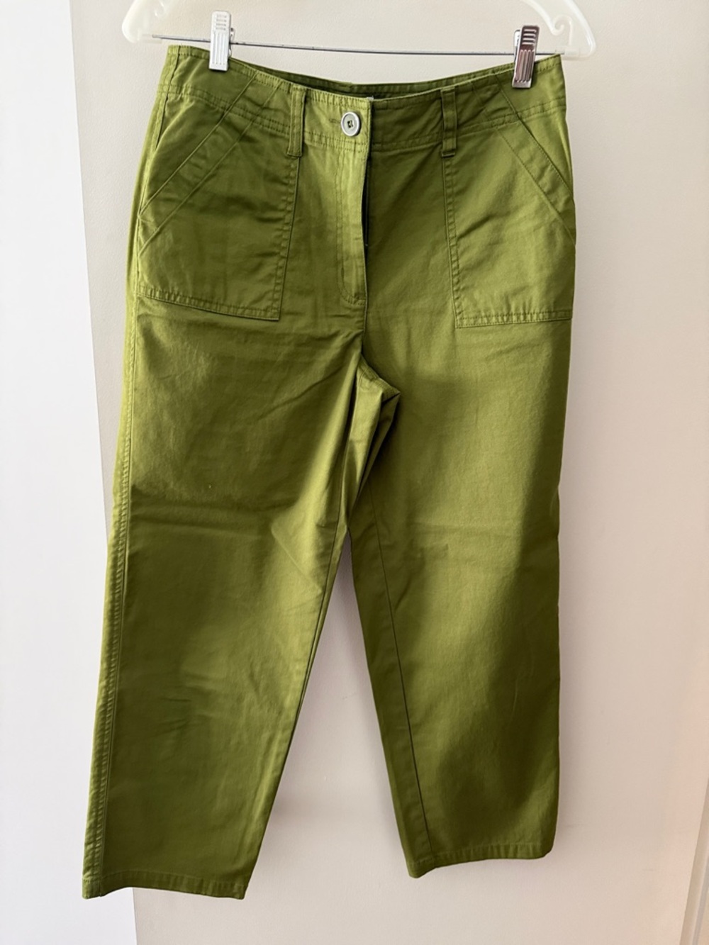 Talbots Olive Utility Straight-Leg Pants